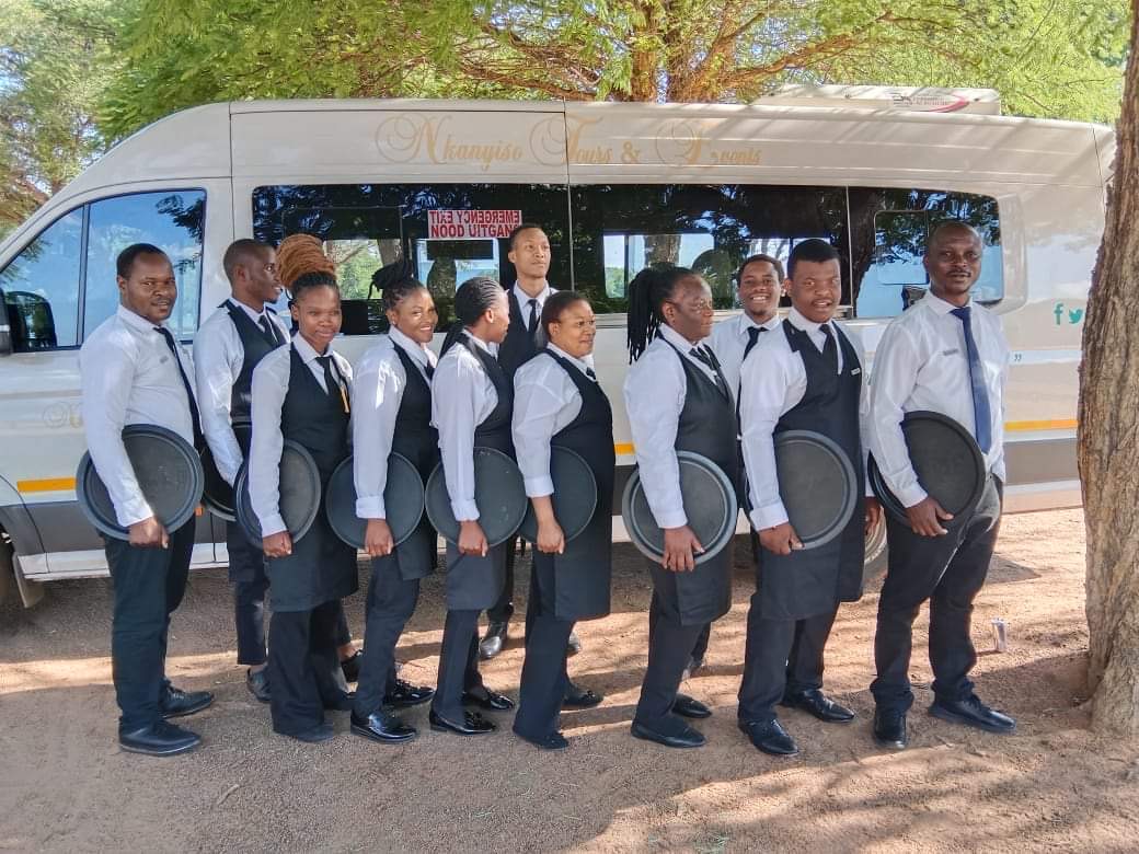 Formal waiter at event